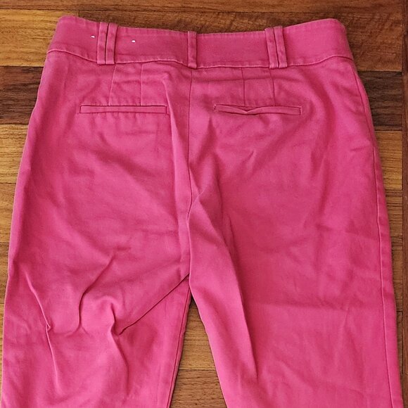 LOFT Hot Pink Julie Cotton/Spandex Cropped Pants Size 4 Petite - Picture 10 of 15